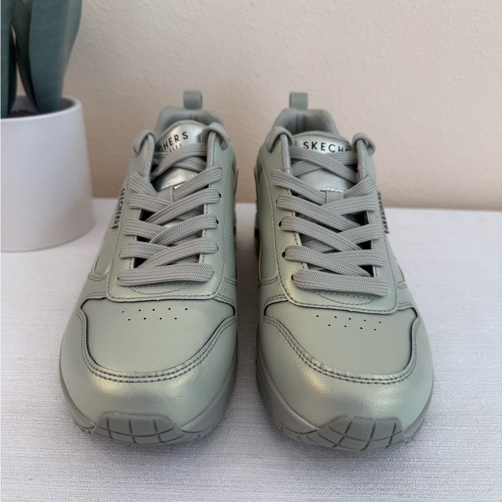 Skechers Sage Pearl Faux Leather Athletic Shoes - Picture 5 of 14